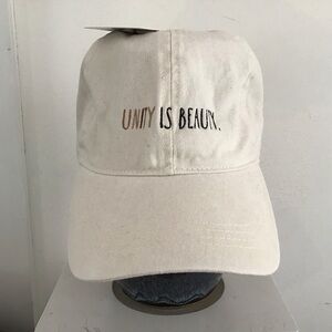 Rae Dunn “Unity is Beauty” ball cap by David and Young. NWT